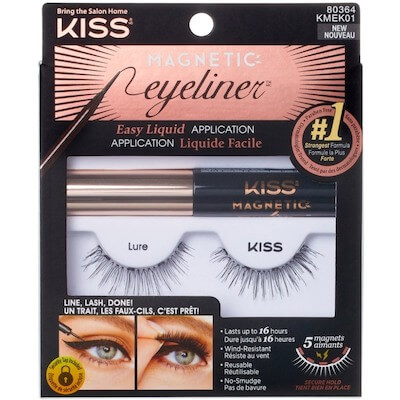 Kiss Magnetic Eyeliner & Lash Kit magnetiske øjenvipper
